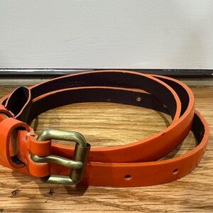 Boden Women’s Orange Genuine Leather Belt Size L